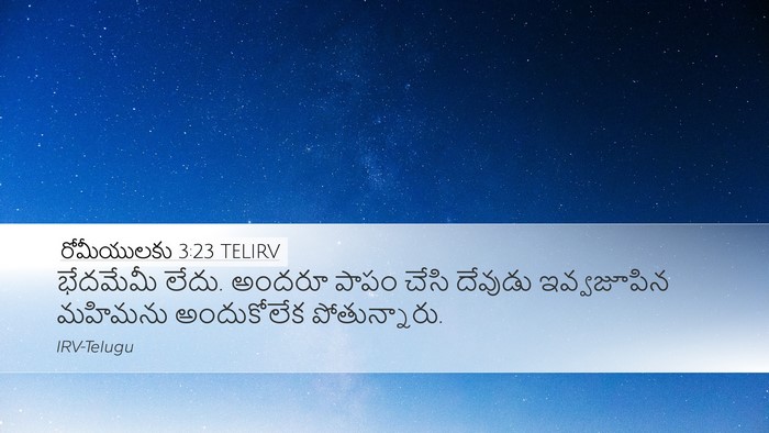 రోమీయులకు 3:23 TELIRV Bible Verse Image