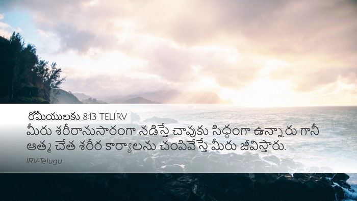 రోమీయులకు 8:13 TELIRV Bible Verse Image