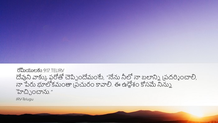 రోమీయులకు 9:17 TELIRV Bible Verse Image
