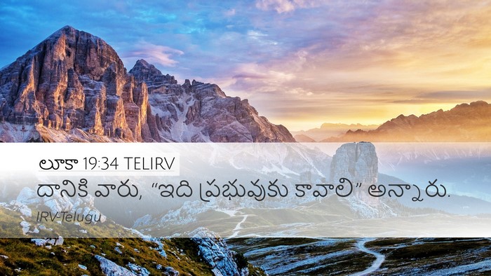 లూకా 19:34 TELIRV Bible Verse Image