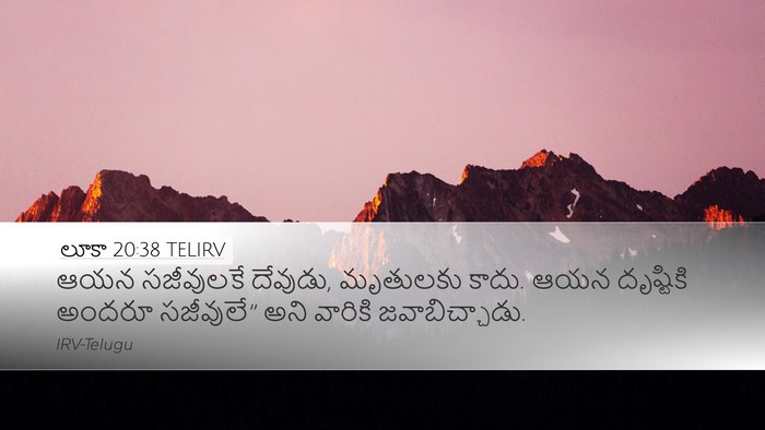 లూకా 20:38 TELIRV Desktop Wallpaper - ఆయన సజీవులకే - Desktop Bible Verse Wallpaper
