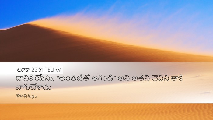 లూకా 22:51 TELIRV Desktop Wallpaper - దానికి యేసు, - Desktop Bible Verse Wallpaper