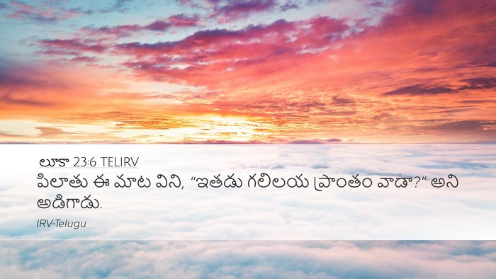 లూకా 23:6 TELIRV Desktop Wallpaper - పిలాతు ఈ మాట విని, - Desktop Bible Verse Wallpaper