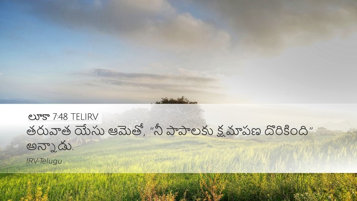 లూకా 7:48 TELIRV Desktop Wallpaper - తరువాత యేసు ఆమెతో, - Desktop Bible Verse Wallpaper