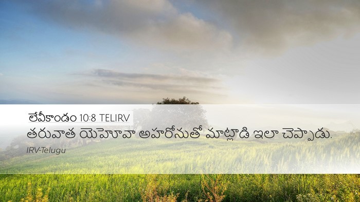 లేవీకాండం 10:8 TELIRV Desktop Wallpaper - తరువాత యెహోవా - Desktop Bible Verse Wallpaper