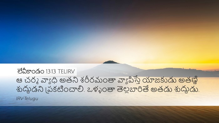 లేవీకాండం 13:13 TELIRV Desktop Wallpaper - ఆ చర్మ వ్యాధి అతని - Desktop Bible Verse Wallpaper