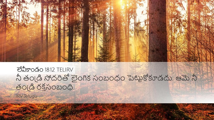 లేవీకాండం 18:12 TELIRV Bible Verse Image