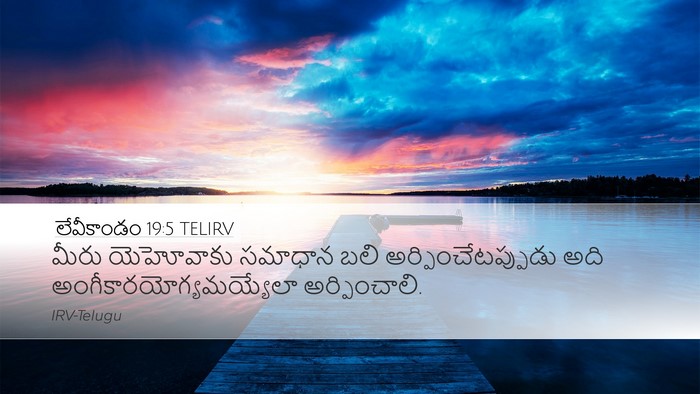 లేవీకాండం 19:5 TELIRV Desktop Wallpaper - మీరు యెహోవాకు - Desktop Bible Verse Wallpaper