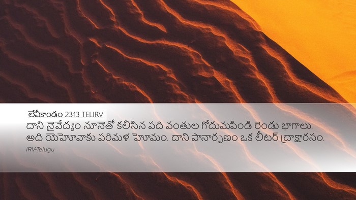 లేవీకాండం 23:13 TELIRV Bible Verse Image