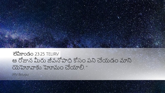 లేవీకాండం 23:25 TELIRV Bible Verse Image