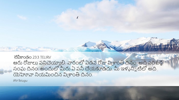 లేవీకాండం 23:3 TELIRV Bible Verse Image