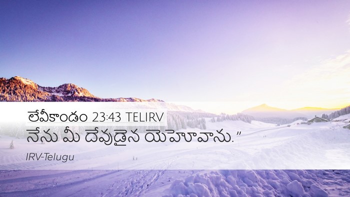 లేవీకాండం 23:43 TELIRV Bible Verse Image