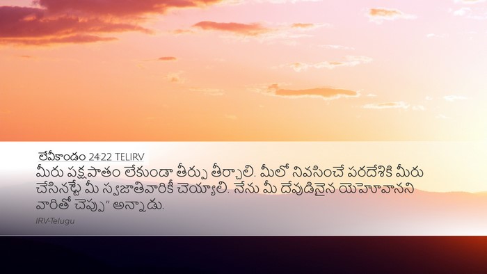 లేవీకాండం 24:22 TELIRV Bible Verse Image