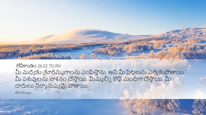 లేవీకాండం 26:22 TELIRV Bible Verse Image