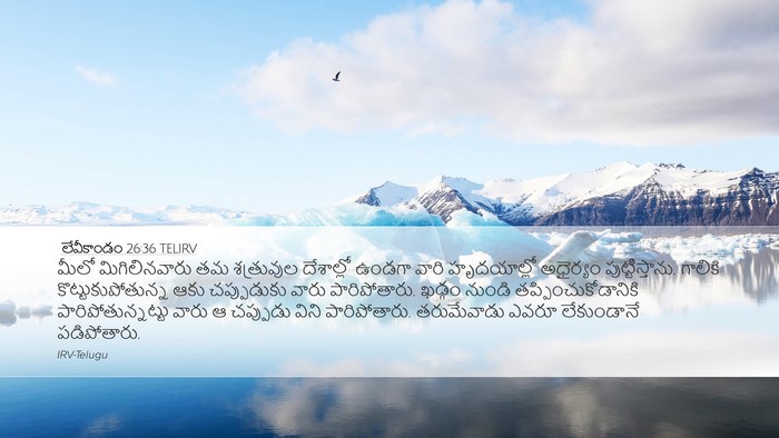 లేవీకాండం 26:36 TELIRV Bible Verse Image