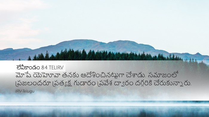 లేవీకాండం 8:4 TELIRV Desktop Wallpaper - మోషే యెహోవా తనకు - Desktop Bible Verse Wallpaper