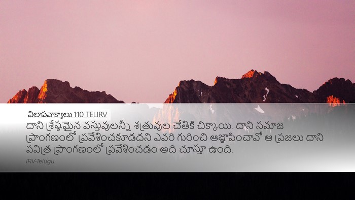 విలాపవాక్యాలు 1:10 TELIRV Bible Verse Image