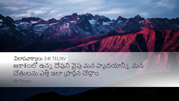 విలాపవాక్యాలు 3:41 TELIRV Bible Verse Image