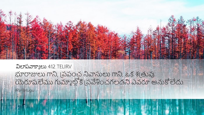విలాపవాక్యాలు 4:12 TELIRV Bible Verse Image