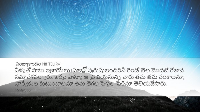 సంఖ్యాకాండం 1:18 TELIRV Bible Verse Image