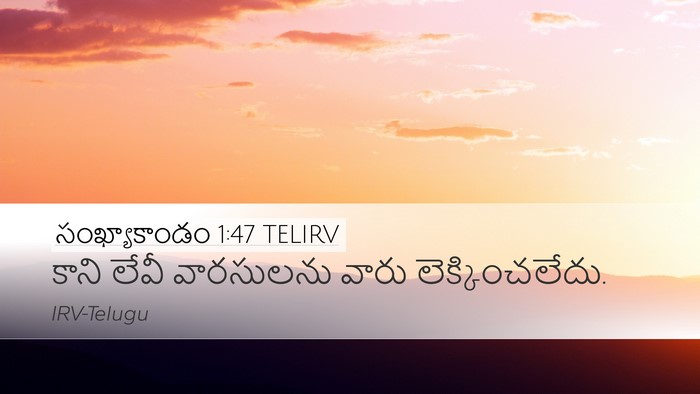 సంఖ్యాకాండం 1:47 TELIRV Desktop Wallpaper - కాని లేవీ - Desktop Bible Verse Wallpaper