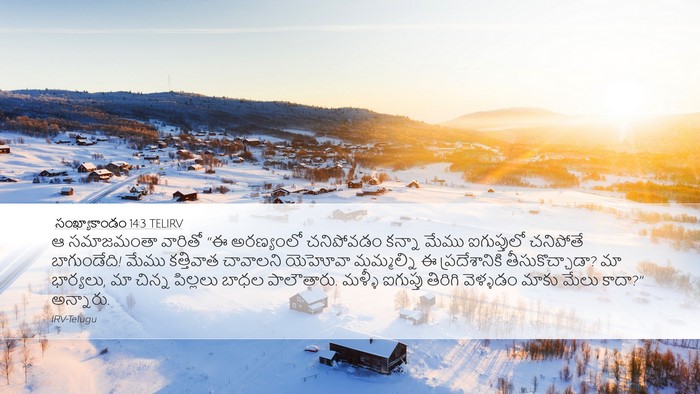 సంఖ్యాకాండం 14:3 TELIRV Bible Verse Image