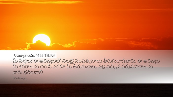 సంఖ్యాకాండం 14:33 TELIRV Bible Verse Image