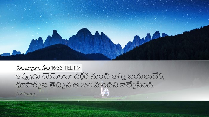 సంఖ్యాకాండం 16:35 TELIRV Bible Verse Image