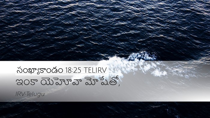 సంఖ్యాకాండం 18:25 TELIRV Desktop Wallpaper - ఇంకా యెహోవా - Desktop Bible Verse Wallpaper