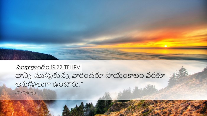 సంఖ్యాకాండం 19:22 TELIRV Desktop Wallpaper - దాన్ని - Desktop Bible Verse Wallpaper