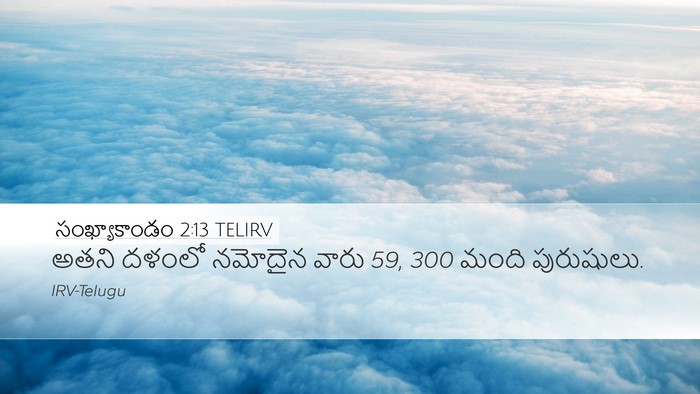 సంఖ్యాకాండం 2:13 TELIRV Desktop Wallpaper - అతని దళంలో నమోదైన - Desktop Bible Verse Wallpaper