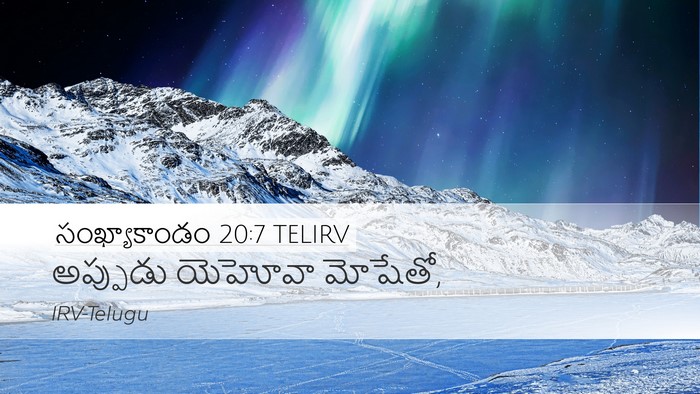 సంఖ్యాకాండం 20:7 TELIRV Bible Verse Image