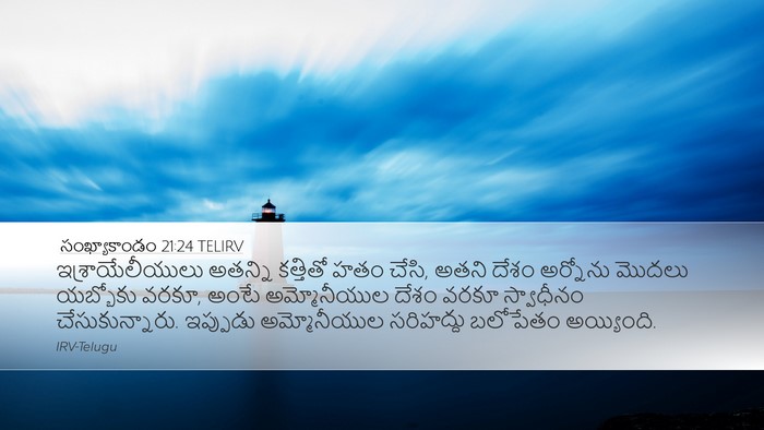 సంఖ్యాకాండం 21:24 TELIRV Bible Verse Image