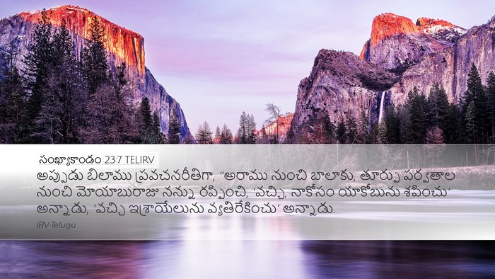 సంఖ్యాకాండం 23:7 TELIRV Bible Verse Image