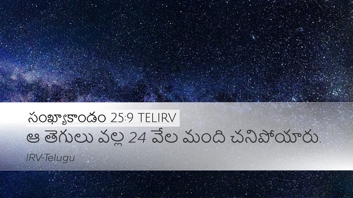 సంఖ్యాకాండం 25:9 TELIRV Bible Verse Image