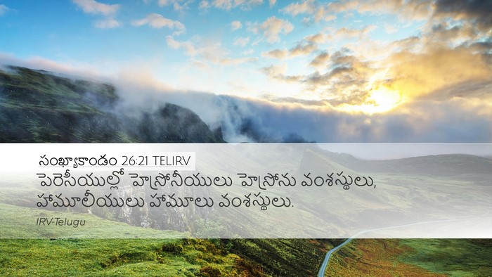 సంఖ్యాకాండం 26:21 TELIRV Desktop Wallpaper - పెరెసీయుల్లో - Desktop Bible Verse Wallpaper