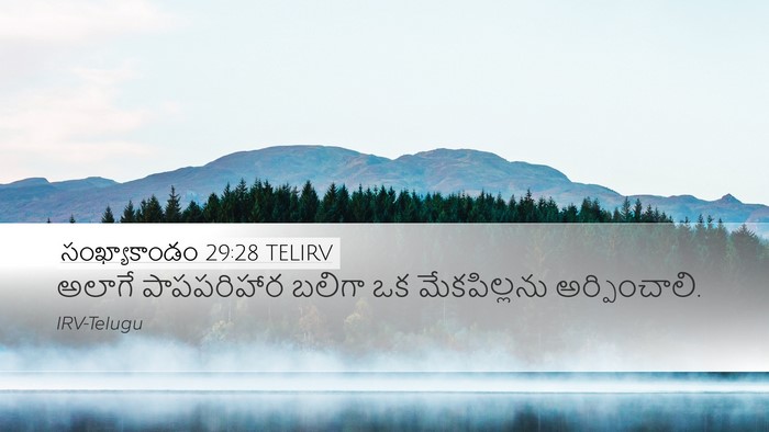 సంఖ్యాకాండం 29:28 TELIRV Desktop Wallpaper - అలాగే పాపపరిహార - Desktop Bible Verse Wallpaper