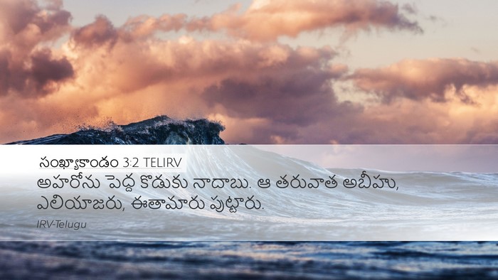 సంఖ్యాకాండం 3:2 TELIRV Bible Verse Image