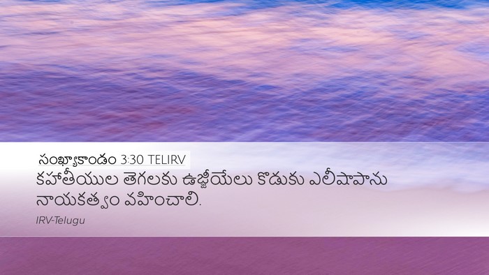 సంఖ్యాకాండం 3:30 TELIRV Bible Verse Image