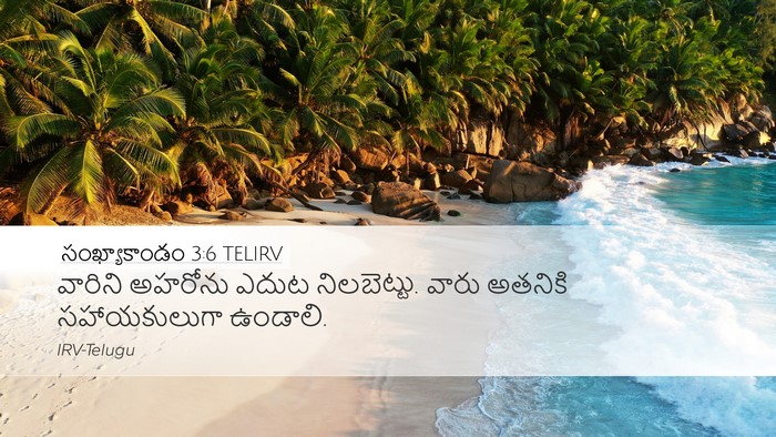 సంఖ్యాకాండం 3:6 TELIRV Desktop Wallpaper - వారిని అహరోను - Desktop Bible Verse Wallpaper