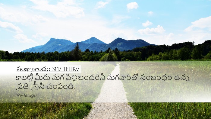 సంఖ్యాకాండం 31:17 TELIRV Bible Verse Image