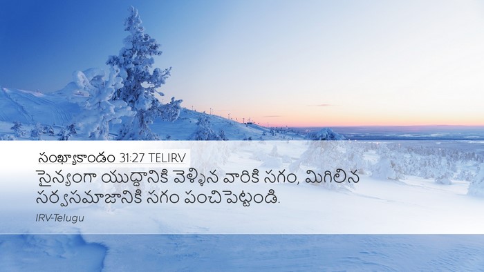 సంఖ్యాకాండం 31:27 TELIRV Bible Verse Image