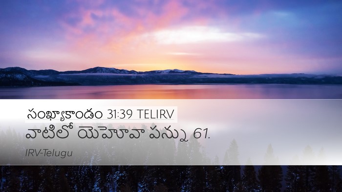 సంఖ్యాకాండం 31:39 TELIRV Desktop Wallpaper - వాటిలో యెహోవా - Desktop Bible Verse Wallpaper