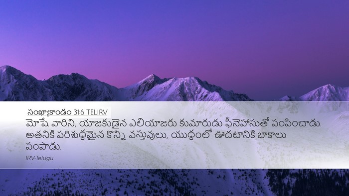 సంఖ్యాకాండం 31:6 TELIRV Bible Verse Image