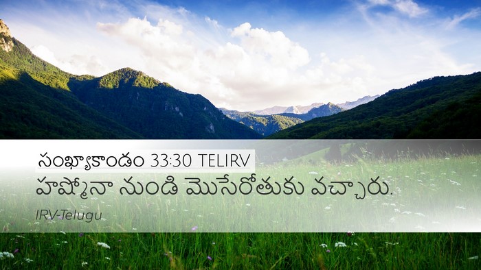 సంఖ్యాకాండం 33:30 TELIRV Desktop Wallpaper - హష్మోనా నుండి - Desktop Bible Verse Wallpaper