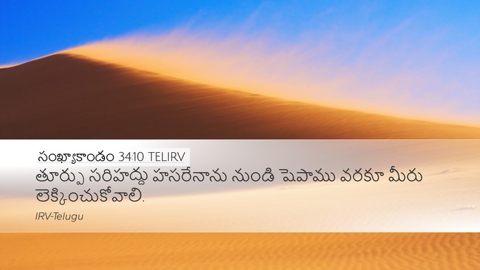 సంఖ్యాకాండం 34:10 TELIRV Bible Verse Image
