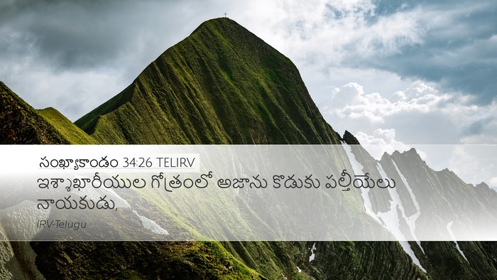 సంఖ్యాకాండం 34:26 TELIRV Desktop Wallpaper - ఇశ్శాఖారీయుల - Desktop Bible Verse Wallpaper