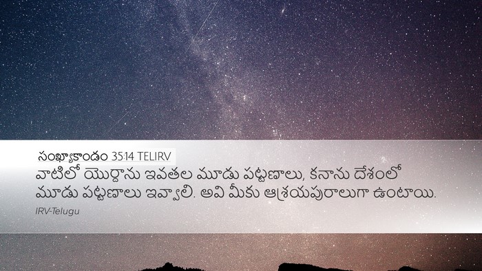 సంఖ్యాకాండం 35:14 TELIRV Bible Verse Image
