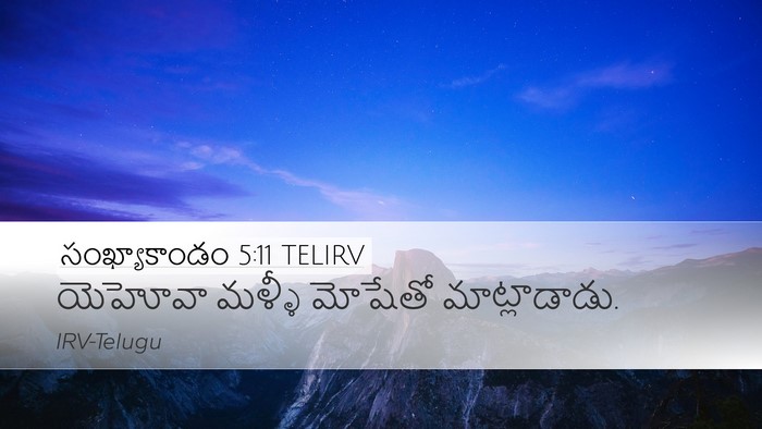 సంఖ్యాకాండం 5:11 TELIRV Desktop Wallpaper - యెహోవా మళ్ళీ - Desktop Bible Verse Wallpaper