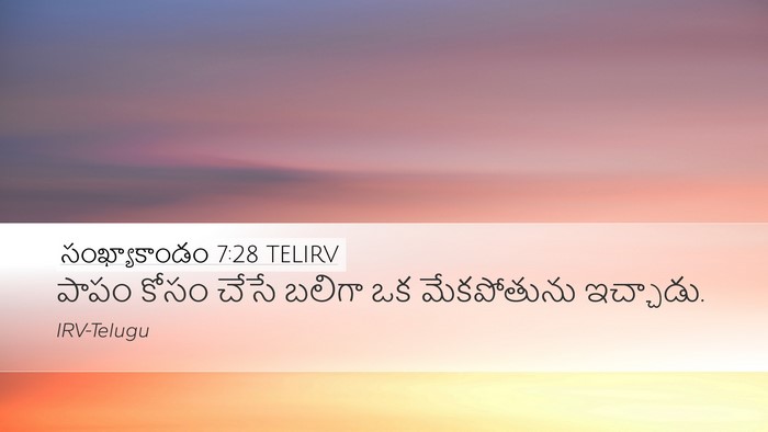 సంఖ్యాకాండం 7:28 TELIRV Desktop Wallpaper - పాపం కోసం చేసే - Desktop Bible Verse Wallpaper